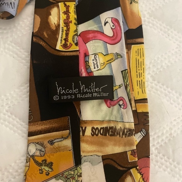 Vintage Nicole Miller Tie Mexico Silk 90s - Picture 3 of 6